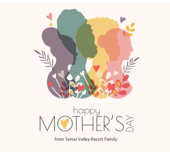 Illustration for Mother's day greeting from Tamar Valley Resort