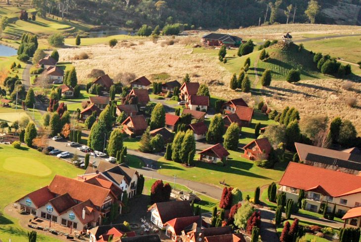 Tamar Valley Resort view from above drone shot
